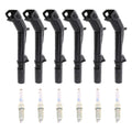 Set of 6 NGK Spark Plugs & Coil Boots for Mercedes M276 W166 R172 W205 W218 W238