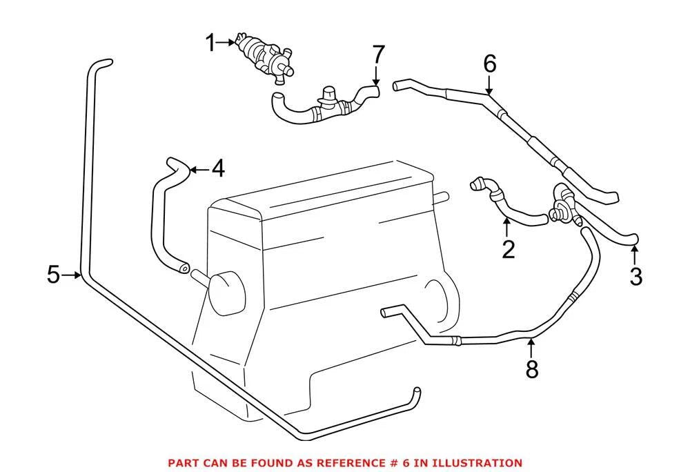 Genuine OEM Engine Coolant Pipe 2038300115 for Mercedes