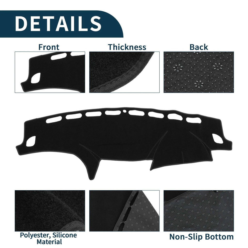 Dashboard Cover Mat for Subaru Forester SH (2007–2012) Black