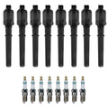 Set of 8 Ignition Coils & Iridium Spark Plugs for Ford Mustang GT