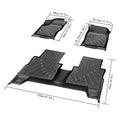 Set of 3 All Weather Floor Mats for Ford Escape (2013–2019), C-Max (2013–2018)
