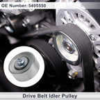 Drive Belt Idler Pulley for Buick Enclave 3.6L (2009–2013) No. 5495550 Steel
