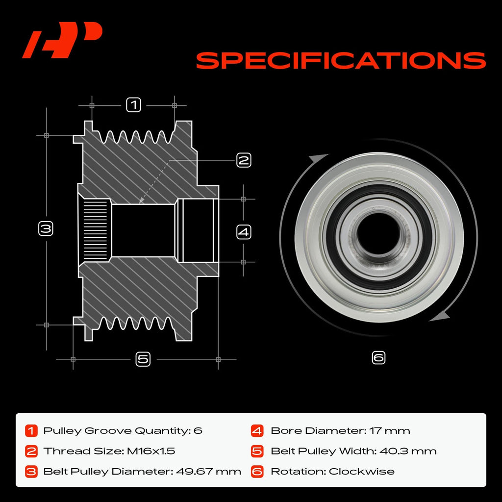 Alternator Clutch Pulley for Nissan X-Trail (2001–2019)
