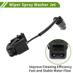 2X Windshield Washer Nozzle for Mercedes-Benz E350 E550 (2007–2016) No.A2208600247 Black