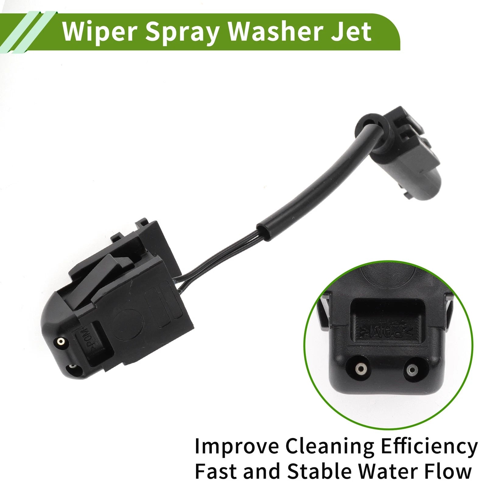 2X Windshield Washer Nozzle for Mercedes-Benz E350 E550 (2007–2016) No.A2208600247 Black