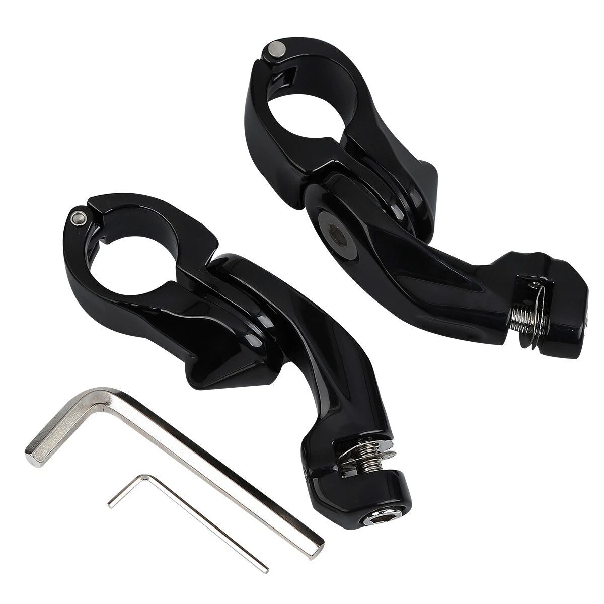 1 1/4" Footpegs & Short Arm Angled Mount for Harley Electra Glide