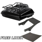 Black Razor Trunk Backrest Pad for Harley Touring (1997–2008)