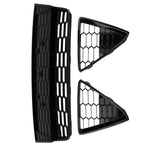 Front Bumper Grille for Ford Focus (2012-2014) Black ABS Plastic