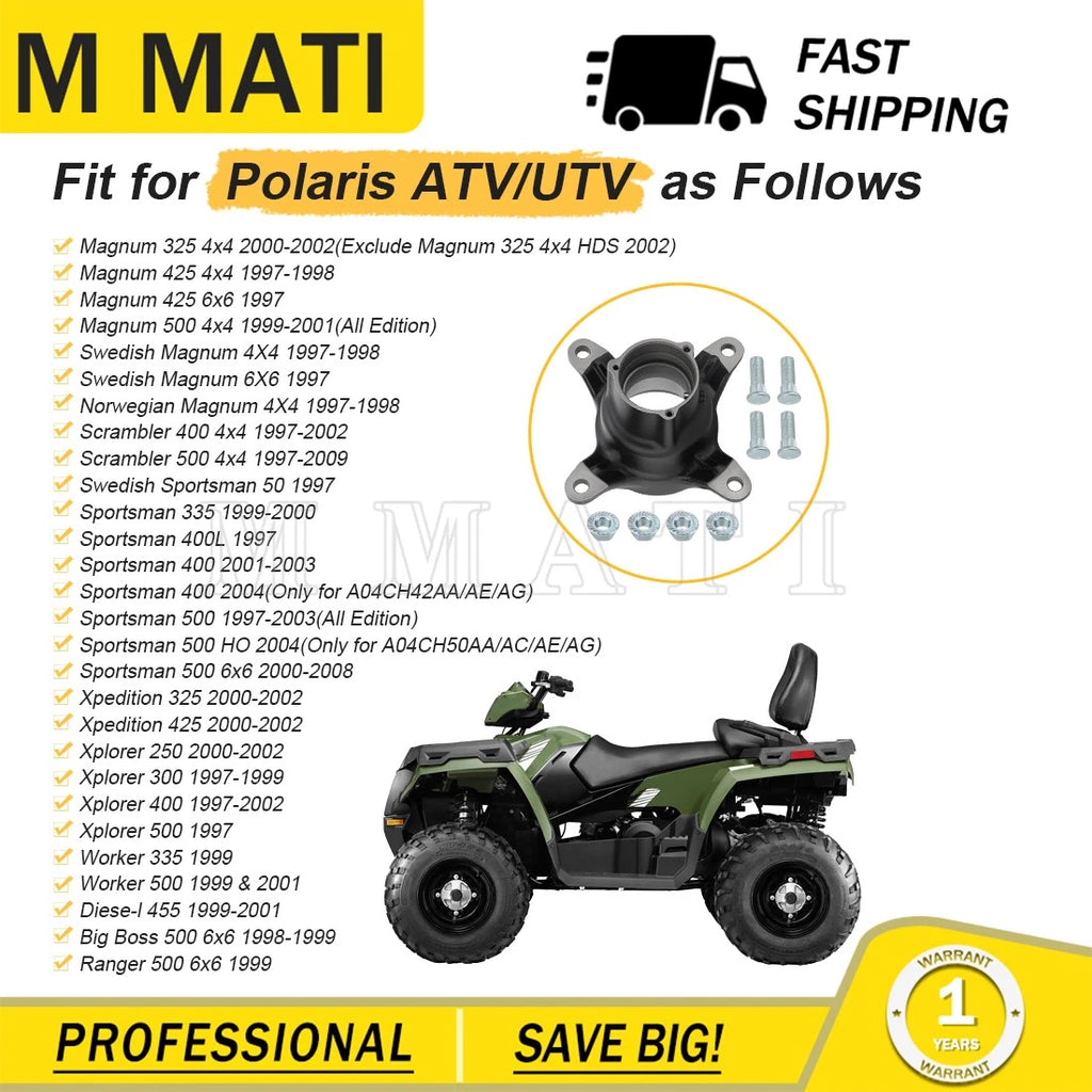 Front Wheel Hub for Polaris Xpedition 325 425 Worker 335 500 (1999–2002)