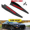 Set of 2 Side Skirt Extension Splitters for Ford Mustang Roush (2015–2025) Black