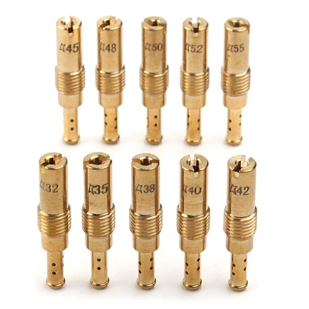 10 Pcs Carburetor Pilot Slow Jets for PWK Mikuni OKO KOSO (32-55)