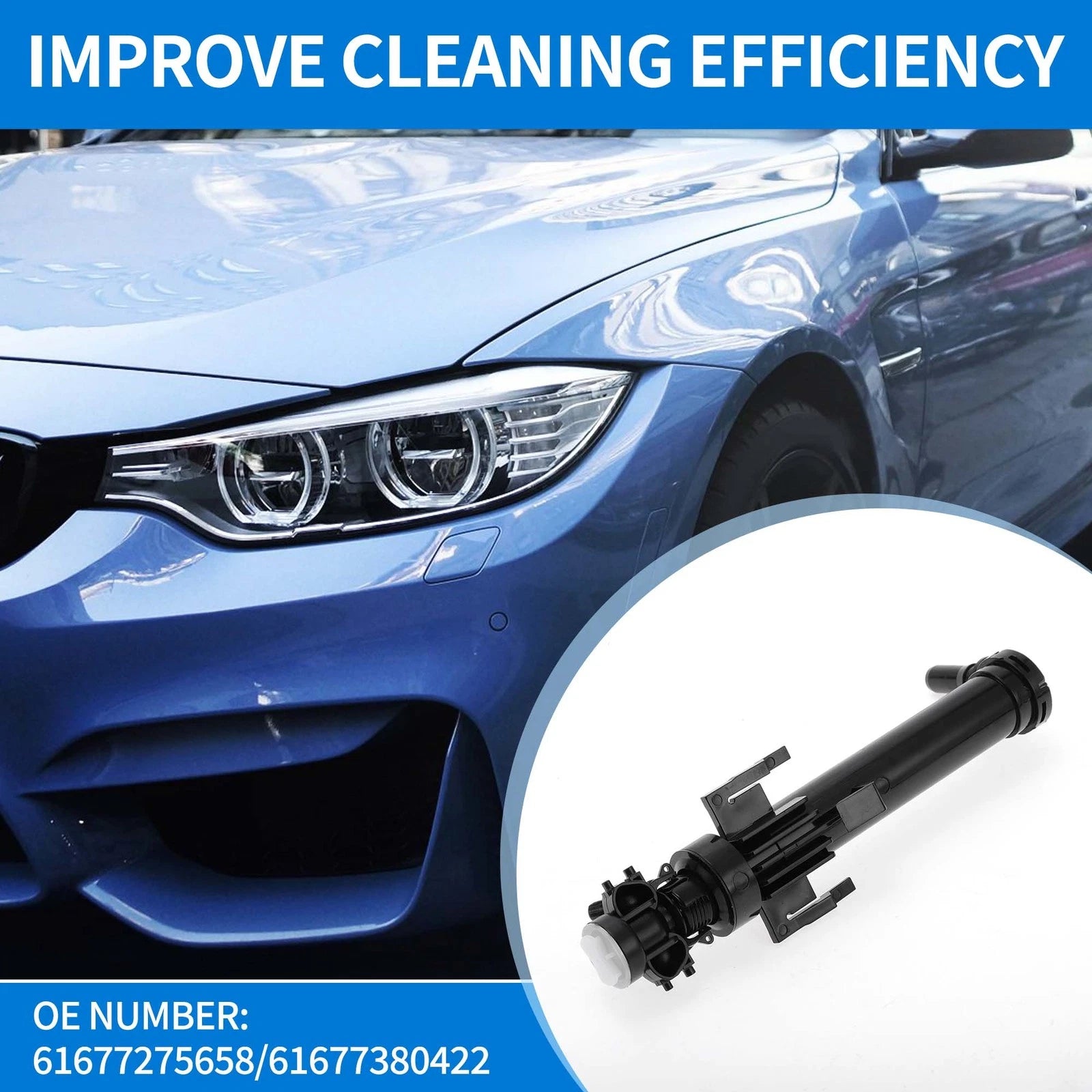 Front Right Headlight Washer Nozzle for BMW 328i 435i M4 (2012–2018) No. 61677275658