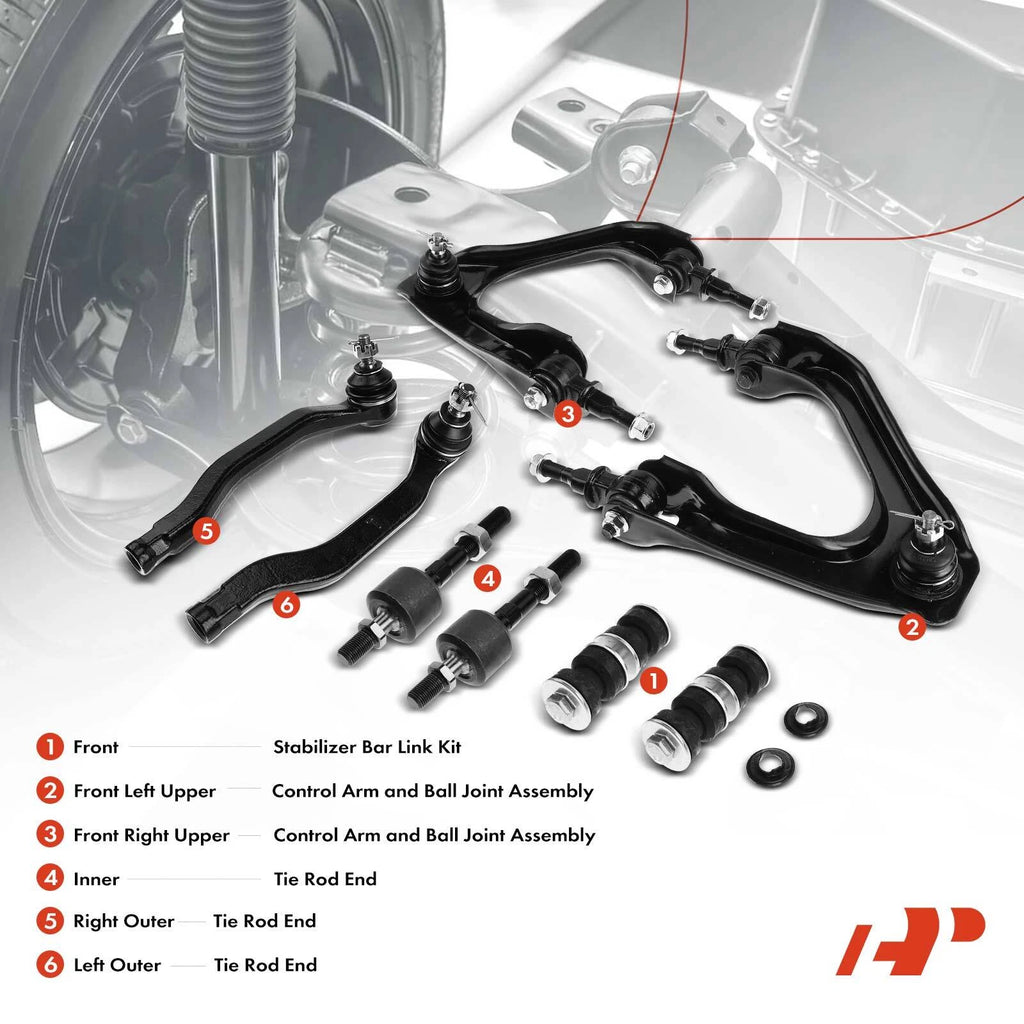 8x Front Control Arm Ball Joint Sway Bar for Honda Accord (1990–1993)