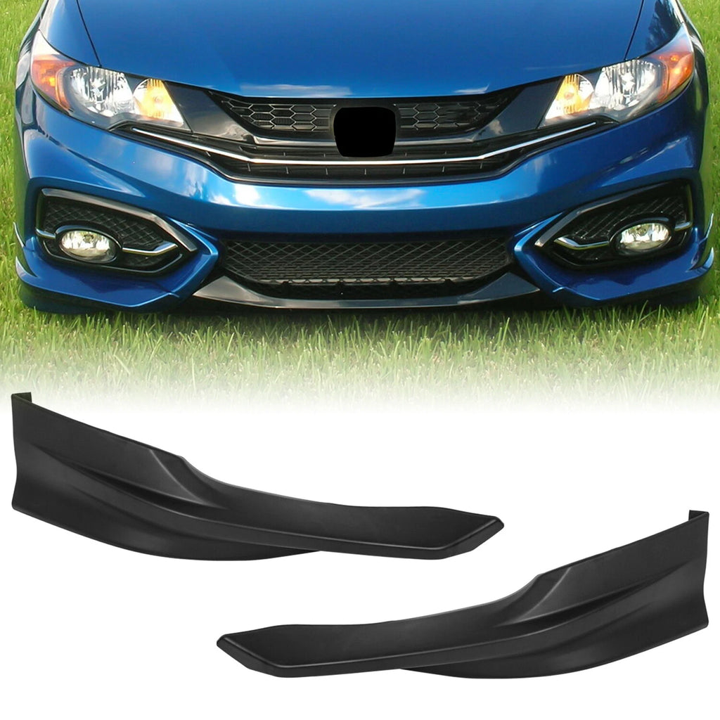Front Bumper Spoiler Splitter Lip for Honda Civic Coupe (2014–2015) HFP-Style 2pc