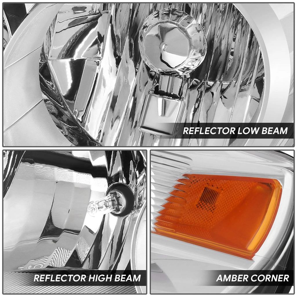 Left Side Chrome Housing Headlight Lamp for Chevy Equinox (2010–2015)