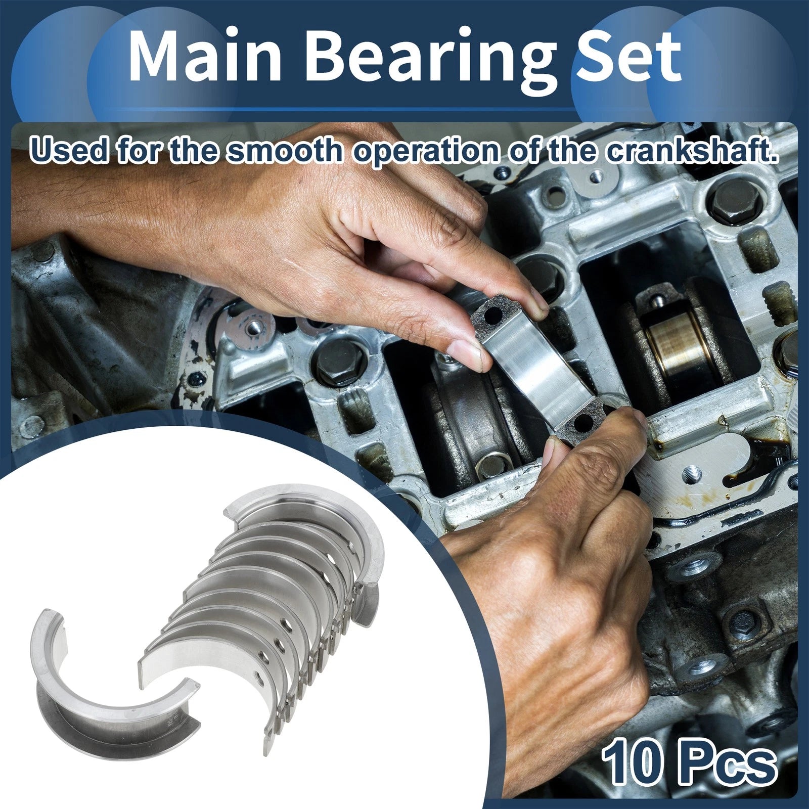 Main Bearing Set No. 1220701M00 for Nissan Sentra (1982–1989)