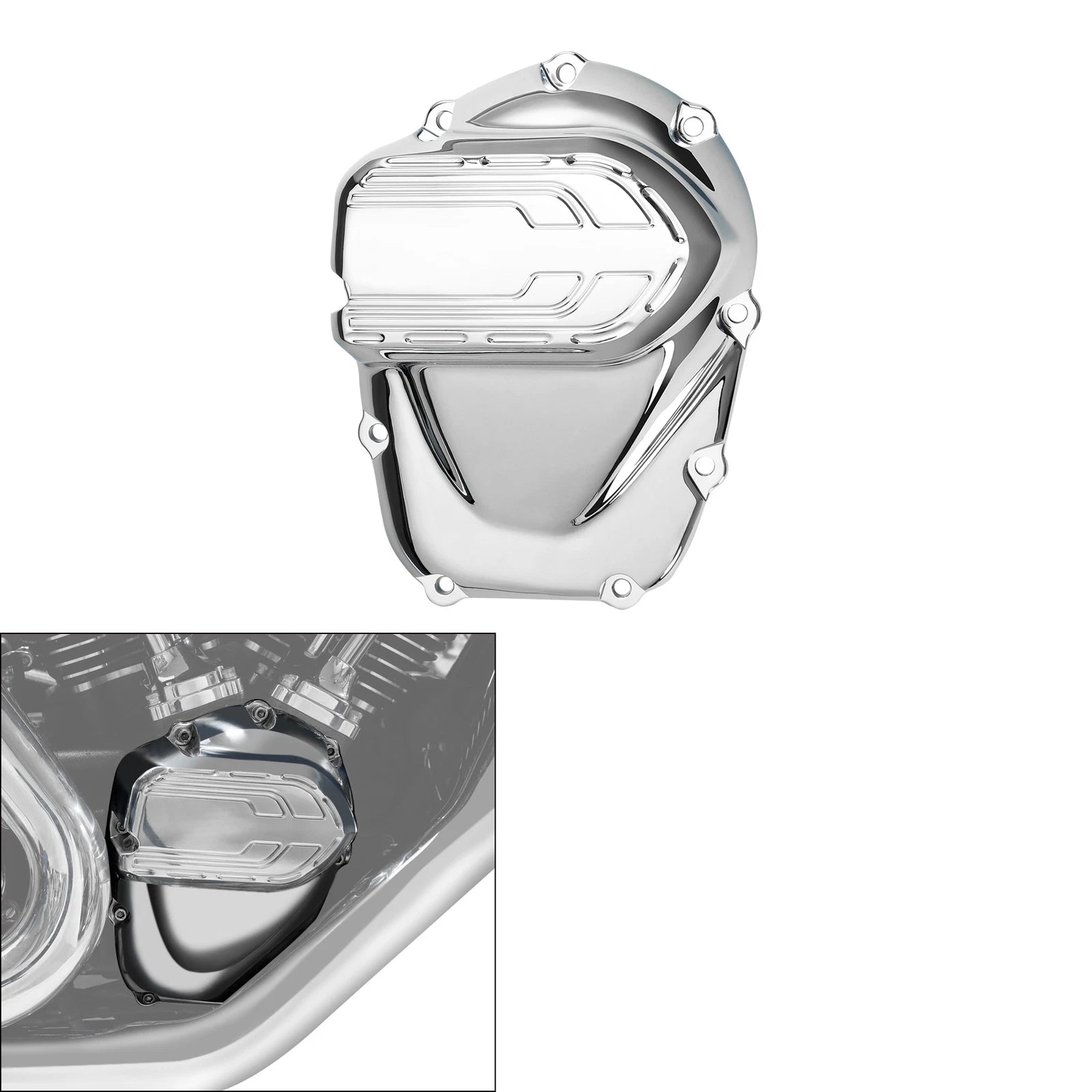 Side Cam Cover for Harley M8 Touring Street Road Glide (2017–Present) Chrome