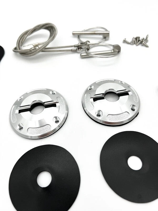 Hood Pin Set Billet Aluminum for 2005–2009 Ford Mustang