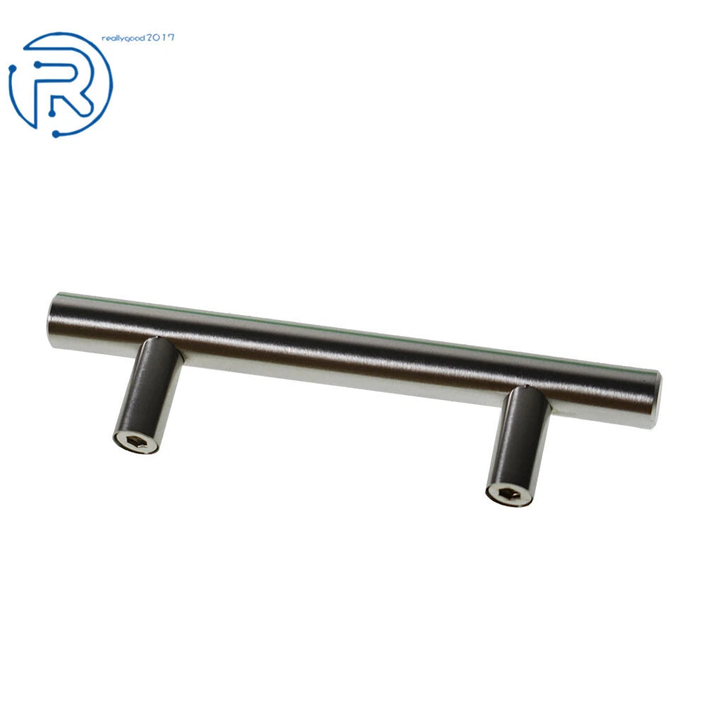 Set of 50 Stainless Steel T Bar Pulls for Cabinet Door Kitchen Drawer
