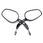 Black Big Side Mirrors 8mm for Harley Dyna Super Glide Convertible (2005–2017)