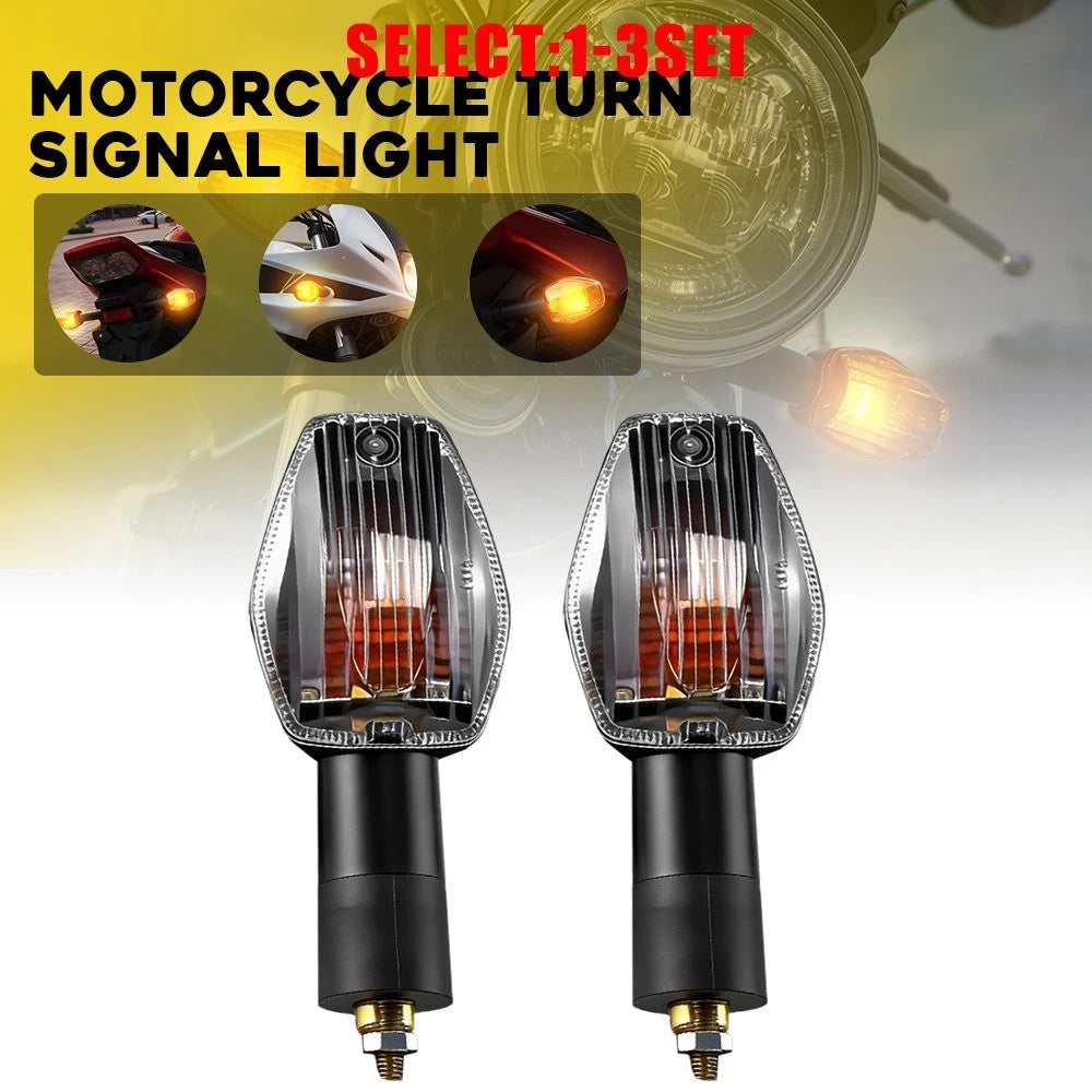 Set of 2 Front Turn Signal Lights Clear Lens for Honda CB600F Hornet (2002)