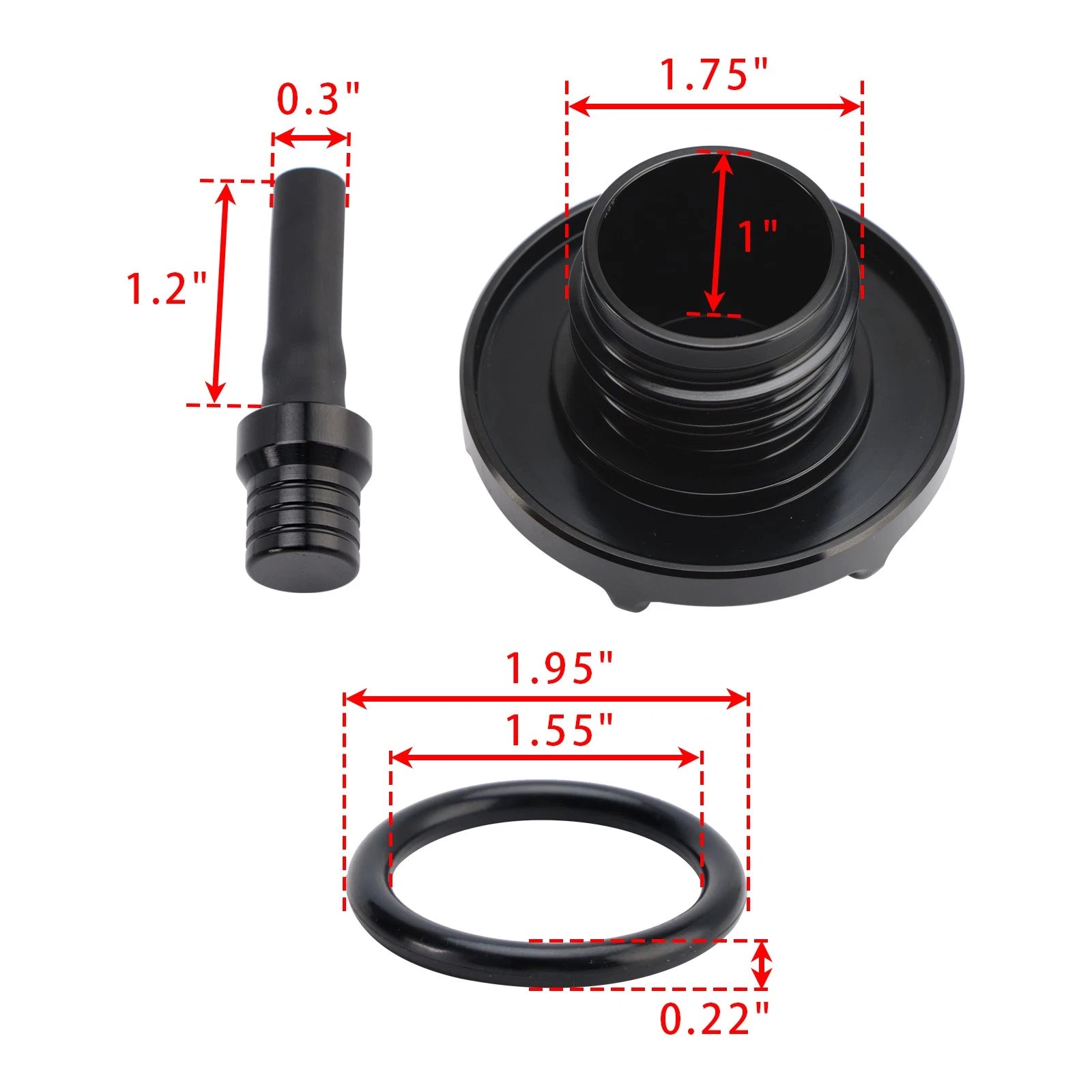 Aluminum Gas Fuel Tank Cap w/Vent Hose for Harley Touring Electra Road Glide (1996–Present)