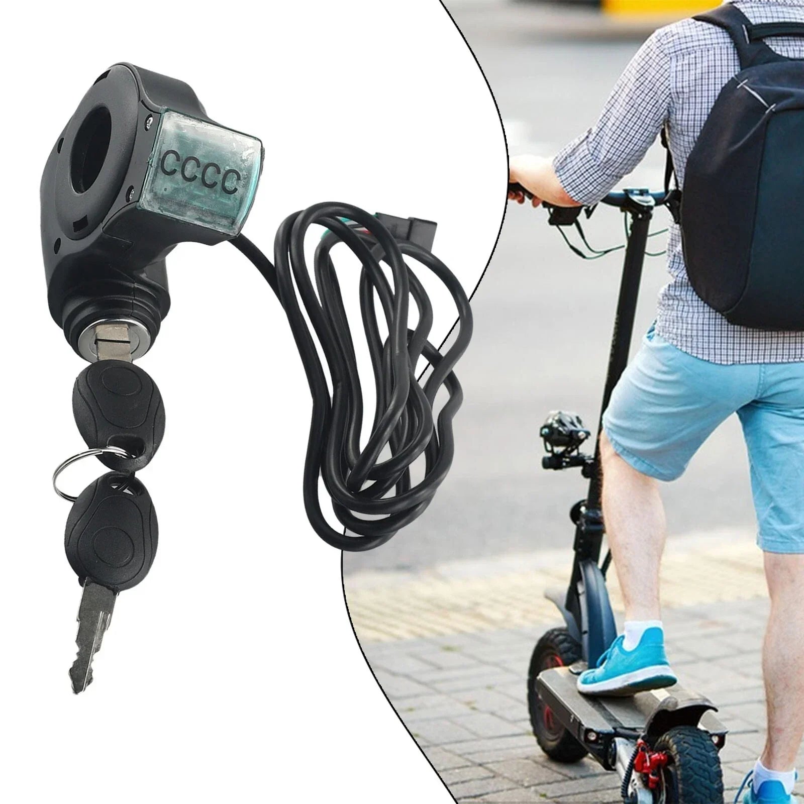 Ignition Lock System for Electric Scooter Keys & Cylinder