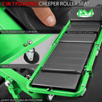 2-in-1 Rolling Creeper for Universal Use (48" x 18" x 5.9", 330lbs Capacity)