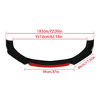 Glossy Front Bumper Lip Spoiler Splitter for Universal Cars (2 Layer)