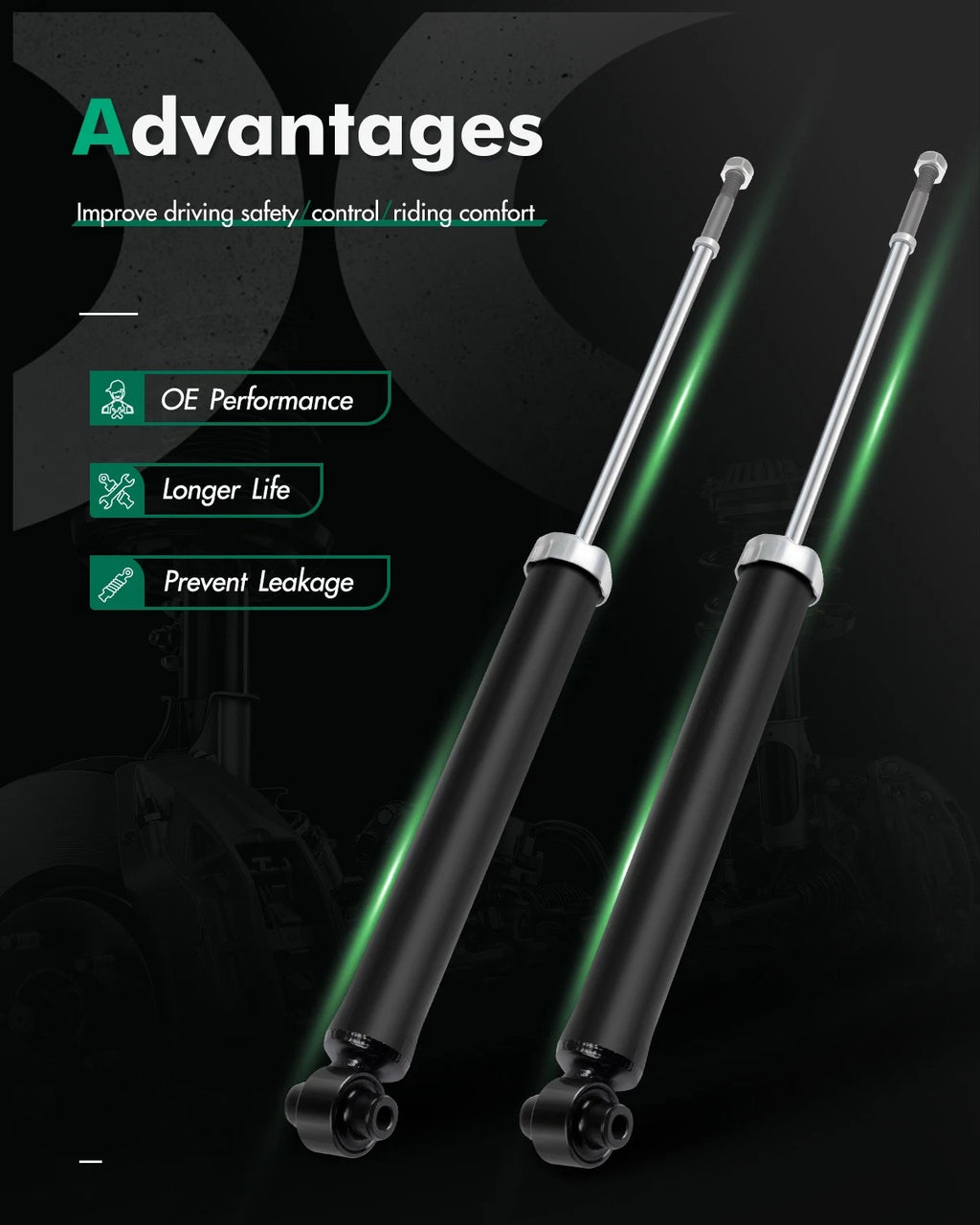 Rear Pair Struts Assembly for Toyota Prius (2010–2015)