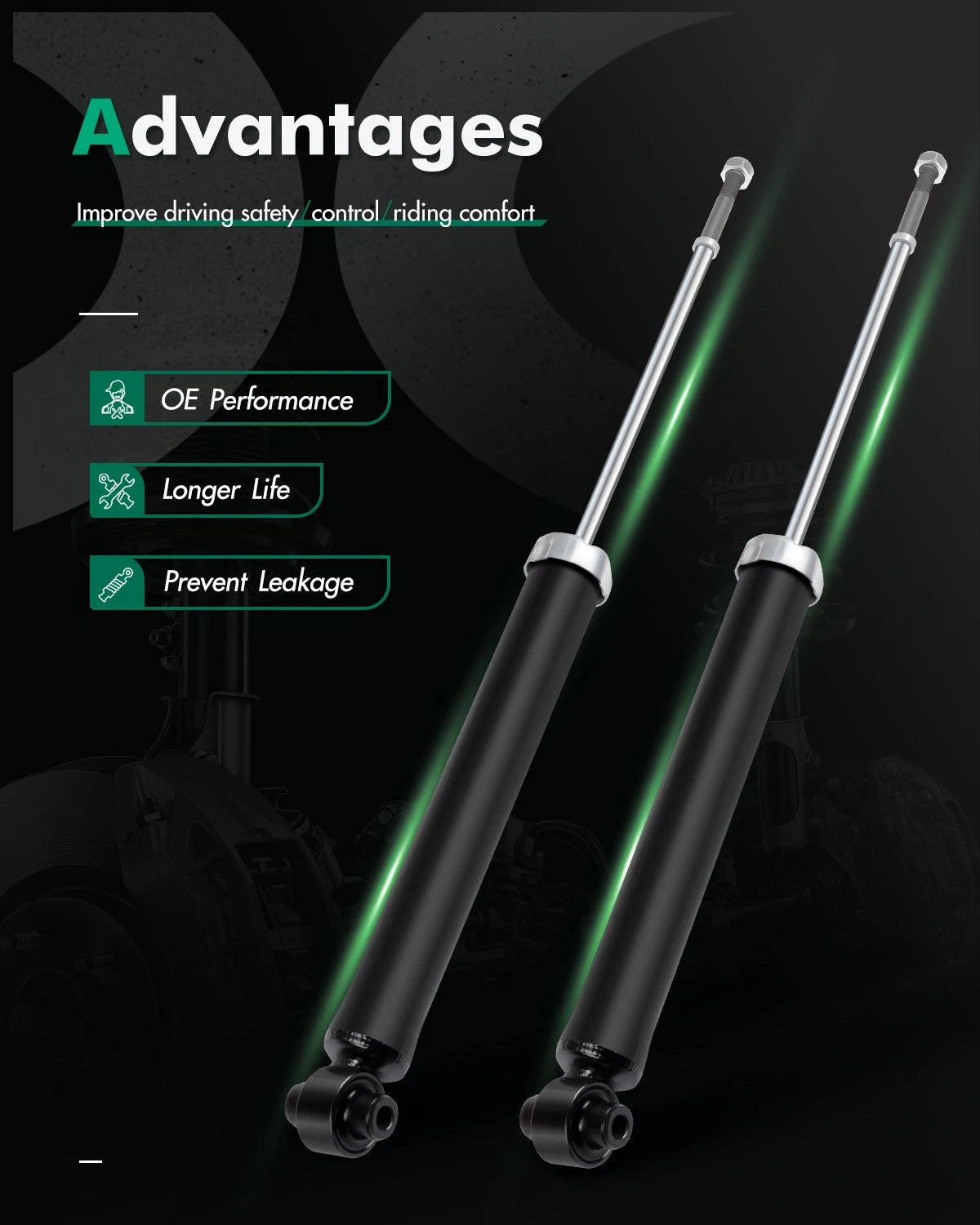 Rear Pair Struts Assembly for Toyota Prius (2010–2015)