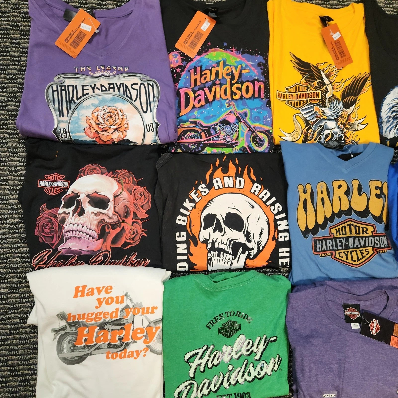 T-Shirts for Harley-Davidson (Mixed Sizes, Set of 15)