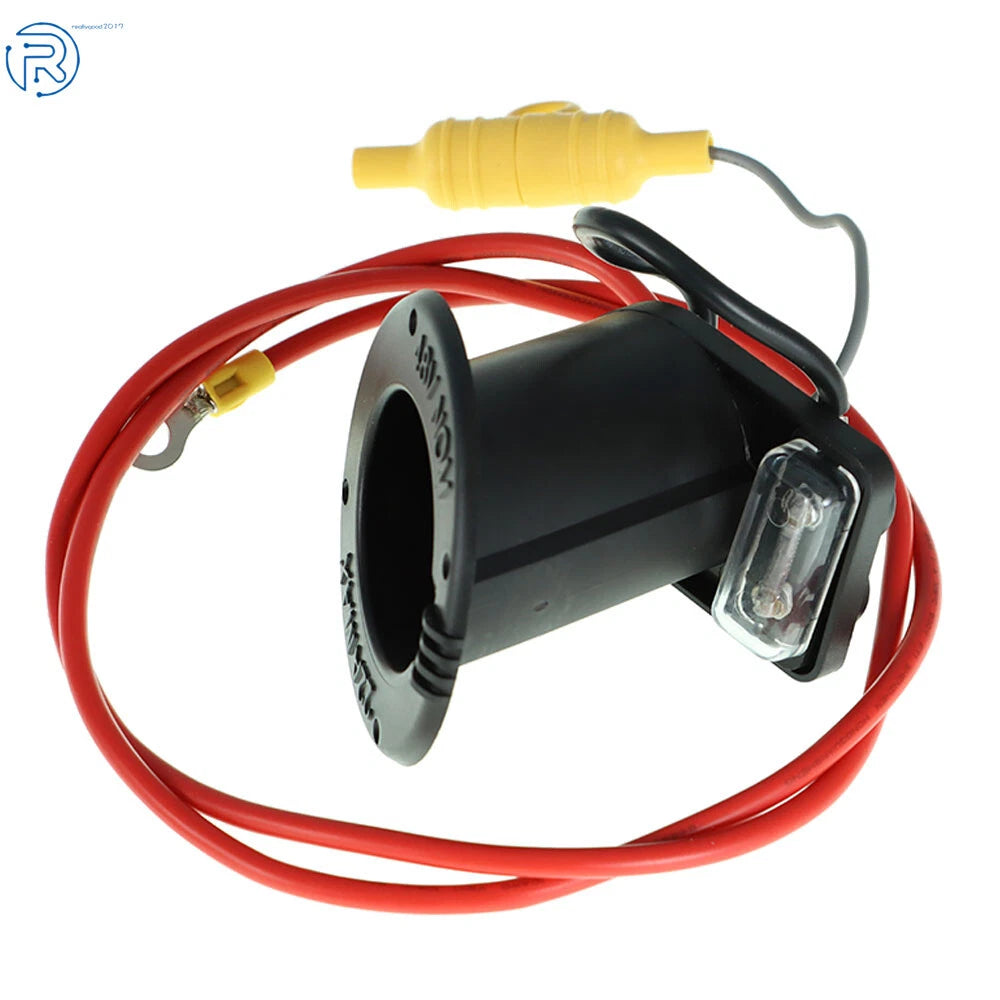 48 Volt DC Charger Receptacle & Fuse Assembly for Club Car DS