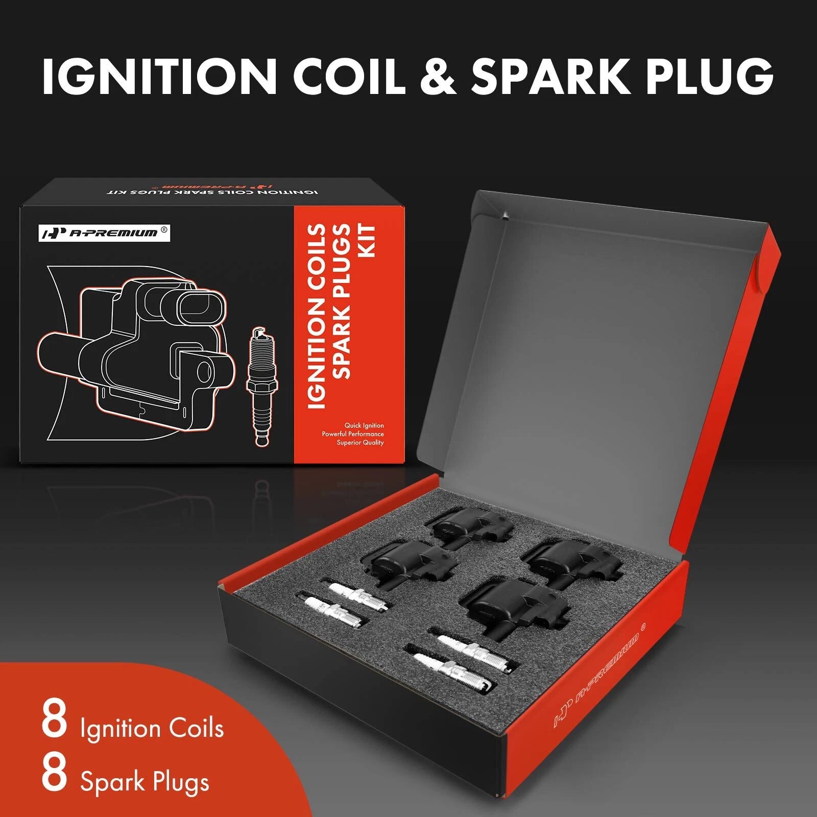8x Ignition Coil & Iridium Spark Plug for Chevy Camaro (1998-2002)