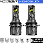 H13 9008 LED Headlight Bulbs Kit for High Low Beam (6500K, 250W)