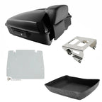 Chopped Trunk Backrest Solo Mount Rack Plate for Harley Touring FLHT (2014–2026)