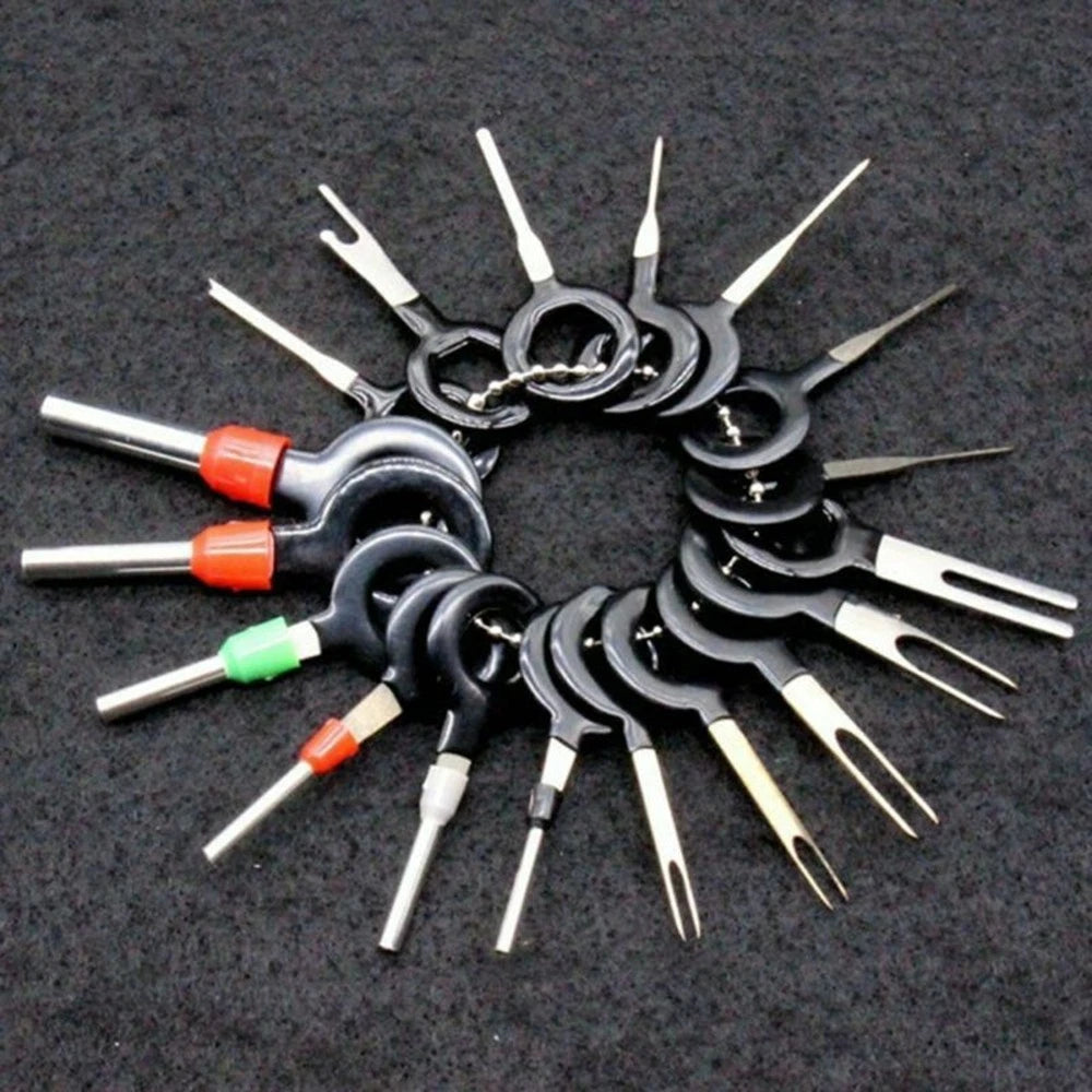 8pcs Terminal Remove Tool Key Pin Electrical Wire Connector Extraction