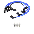 NGK 7mm Wire Set 4 Spark Plugs for Mazda 626 MX-6 (1988–1989)