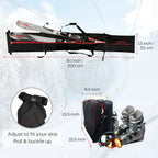 Padded Ski Bag and Boot Bag Set for Ski Equipment (Pro)