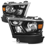 Headlight Assembly for Ram 1500 (2019–2024) Black Housing Amber Corner