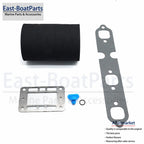 Exhaust Elbow Riser Gasket & Exhaust Hose for Volvo Penta V6 (Fits 857618, 834751)