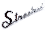 Universal Streetrod Chrome Script Emblem with Clips for Hot Rods (—)