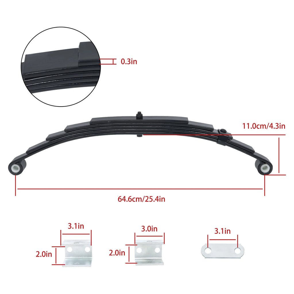Single Trailer Axle Suspension Kit for Trailer (6000 lbs)