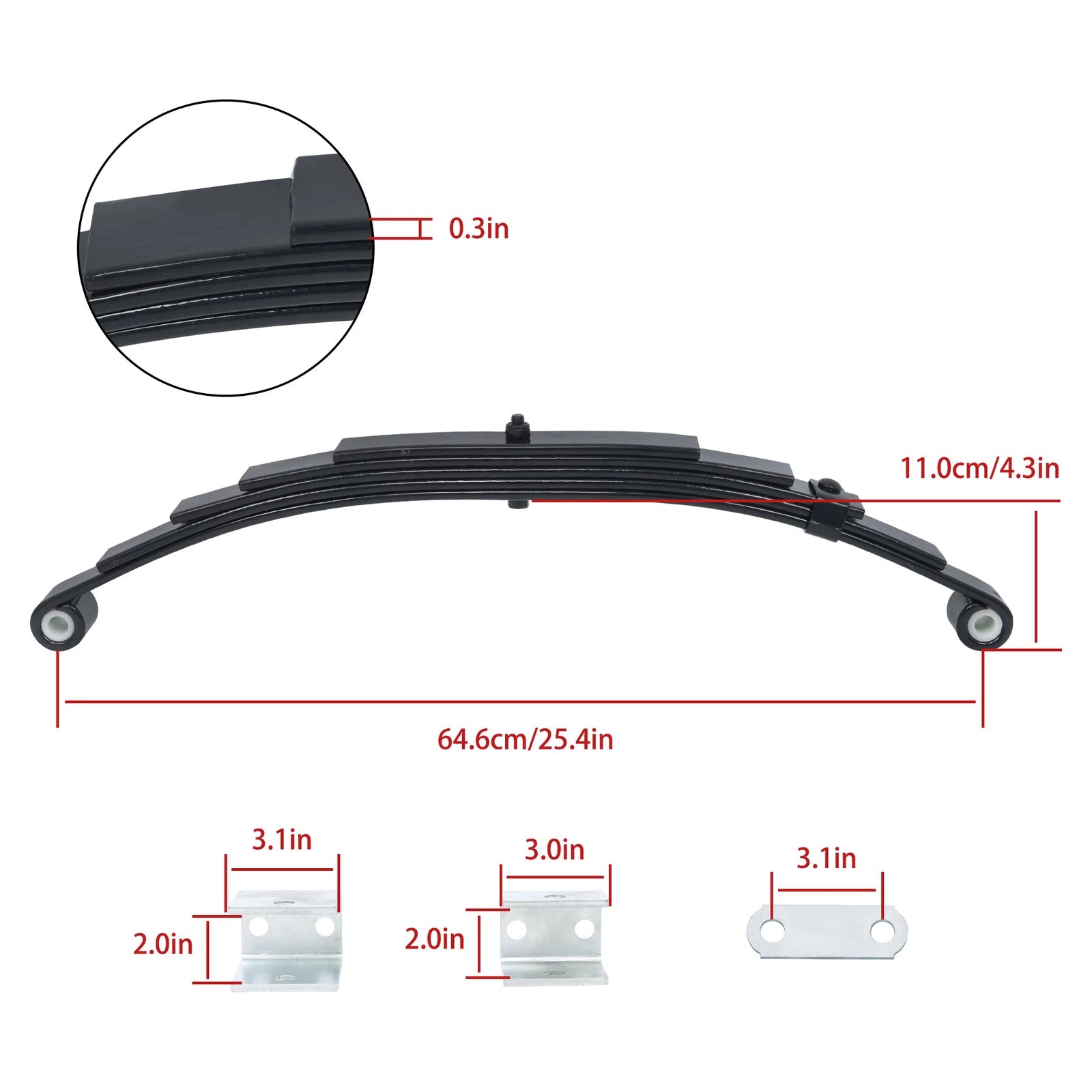 Single Trailer Axle Suspension Kit for Trailer (6000 lbs)