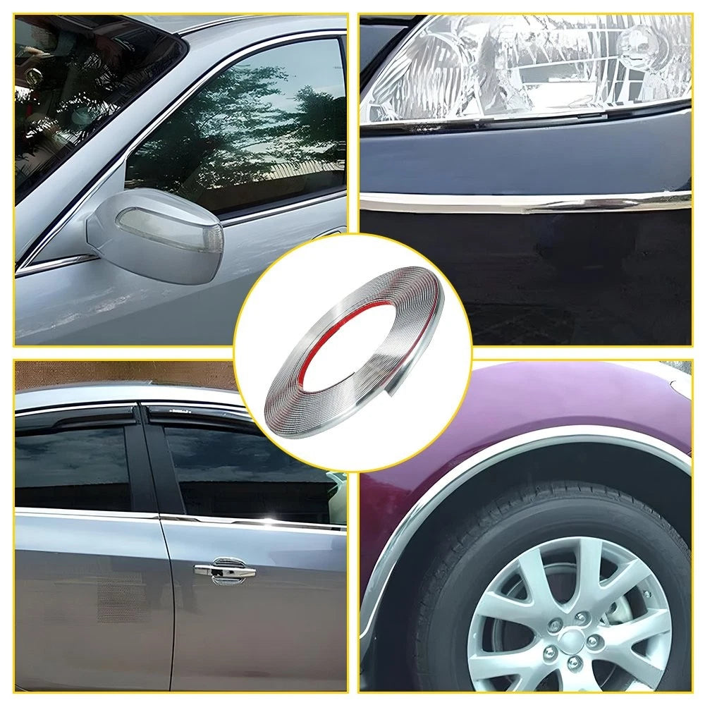 Chrome Molding Trim for Universal Fit (0.8cm Wide)