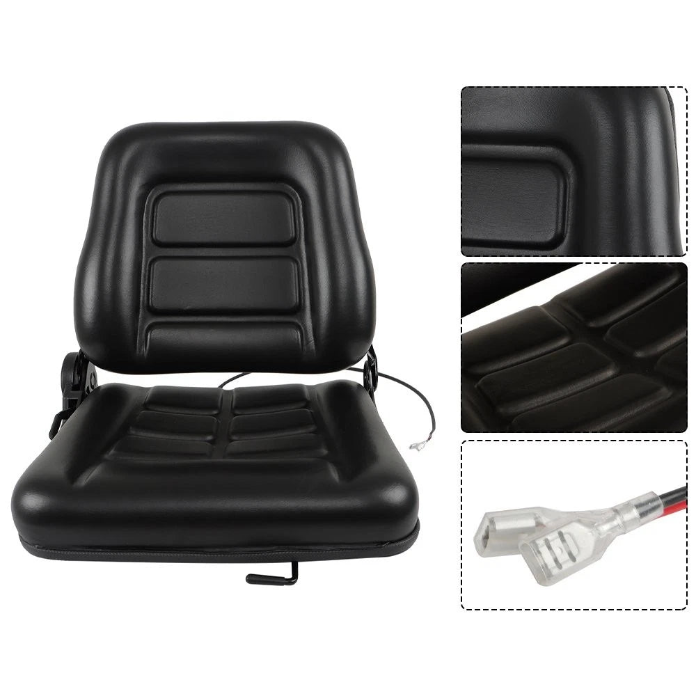 Universal Fold Down Forklift Seat with Adjustable Back Angle