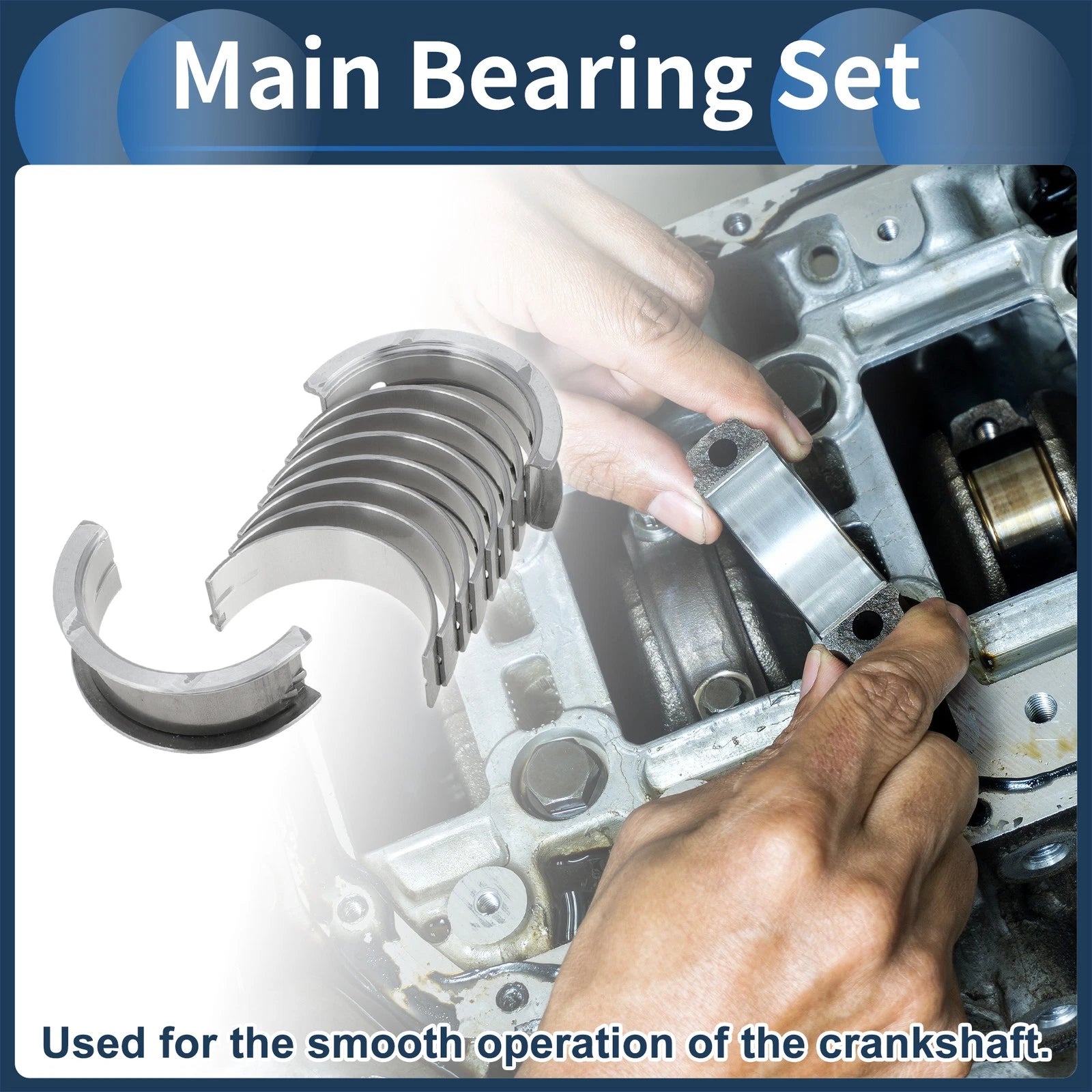 Main Bearing Set No. 2102042032D for Hyundai H1 (1997–2004)