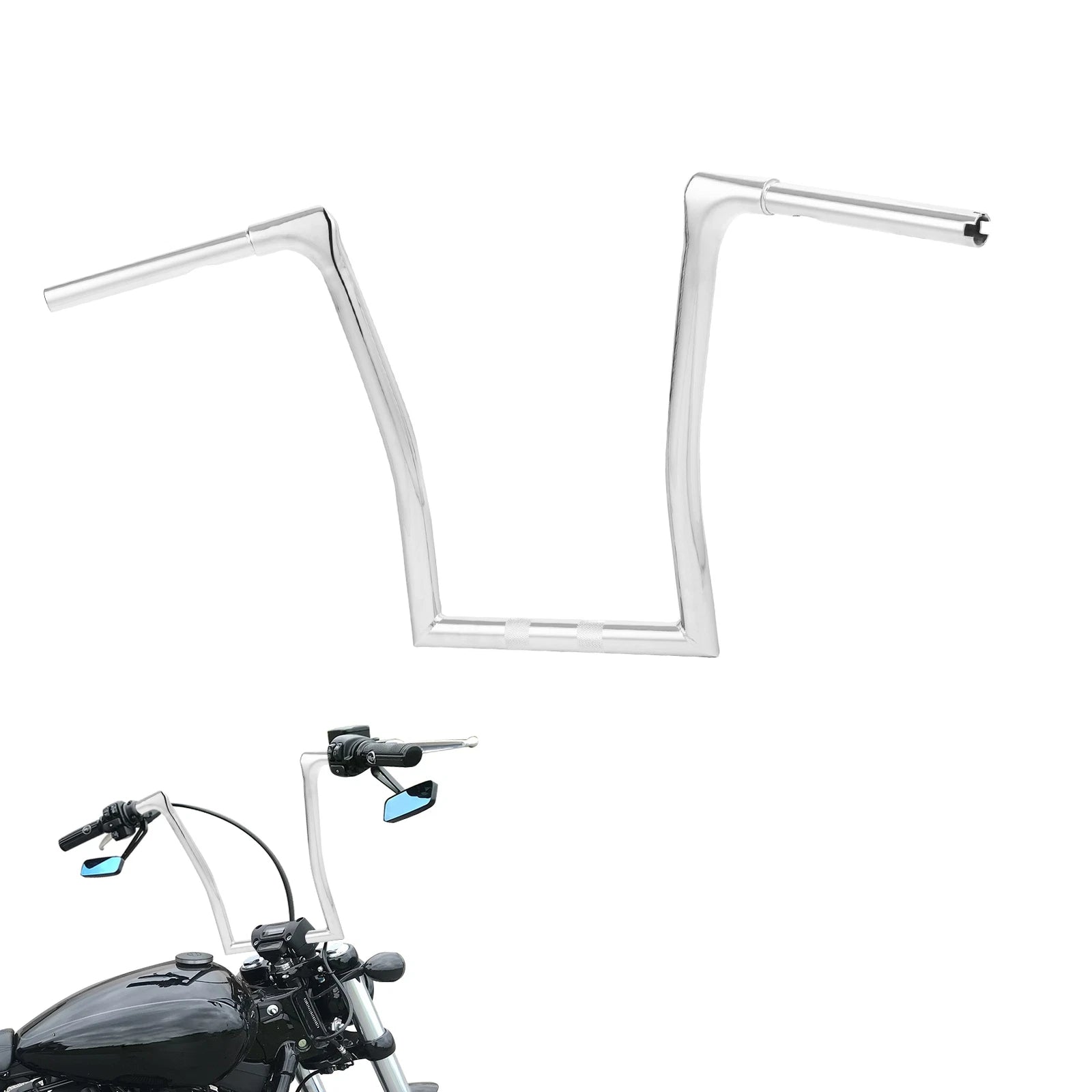 15" Rise Ape Hanger 1 1/4" Fat Handlebar for Harley Touring Road King Fat Boy