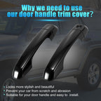 Set of 4 ABS Front Rear Exterior Door Handle Trim Covers for Toyota 4Runner (2010–2019)