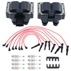 2X Ignition Coils & 8 Spark Plugs Wires for Ford F-150 F-250 4.6L V8 (1997–1999)